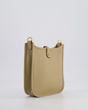 Hermès Mini Evelyne Bag in Trench Clemence Leather with Gold Hardware