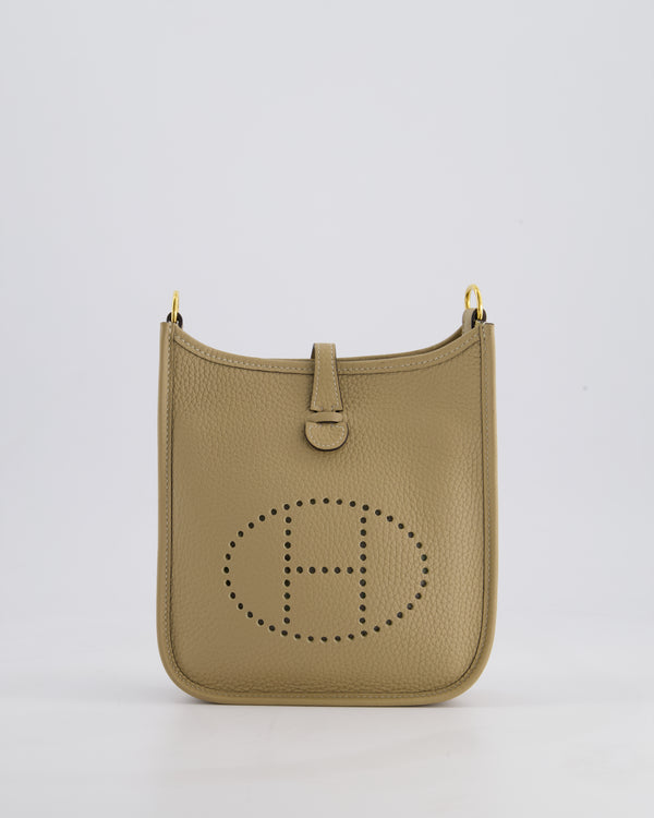 Hermès Mini Evelyne Bag in Trench Clemence Leather with Gold Hardware