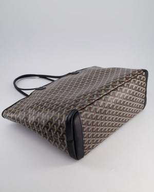 Goyard Black MM Artois Tote Bag in Goyardine Canvas with Silver Zip Detail