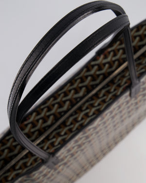 Goyard Black MM Artois Tote Bag in Goyardine Canvas with Silver Zip Detail