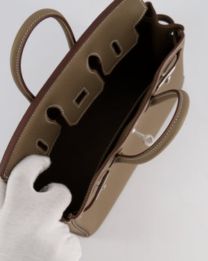 Hermès Birkin 25 Retourne Bag in Etoupe Togo Leather with Palladium Hardware