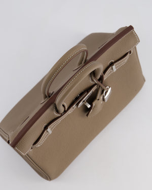Hermès Birkin 25 Retourne Bag in Etoupe Togo Leather with Palladium Hardware