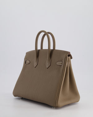 Hermès Birkin 25 Retourne Bag in Etoupe Togo Leather with Palladium Hardware