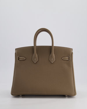 Hermès Birkin 25 Retourne Bag in Etoupe Togo Leather with Palladium Hardware