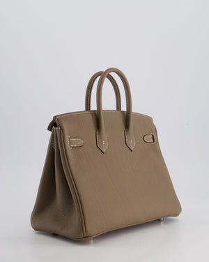 Hermès Birkin 25 Retourne Bag in Etoupe Togo Leather with Palladium Hardware