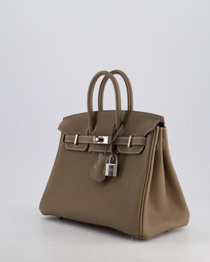 Hermès Birkin 25 Retourne Bag in Etoupe Togo Leather with Palladium Hardware