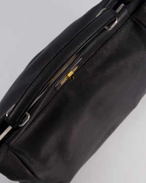 Fendi Large Peekaboo Black Bag with Brushed Gold and Gunmetal Hardware