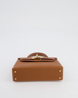 Hermès Mini Kelly II 20cm Bag in Gold Epsom Leather with Gold Hardware
