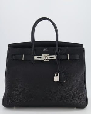 Hermès Birkin 35 Retourne Bag Black in Togo Leather with Palladium Hardware