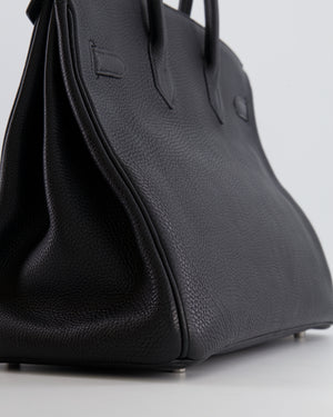 Hermès Birkin 35 Retourne Bag Black in Togo Leather with Palladium Hardware