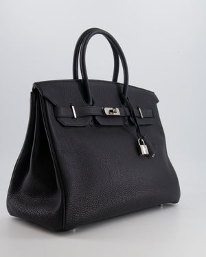Hermès Birkin 35 Retourne Bag Black in Togo Leather with Palladium Hardware