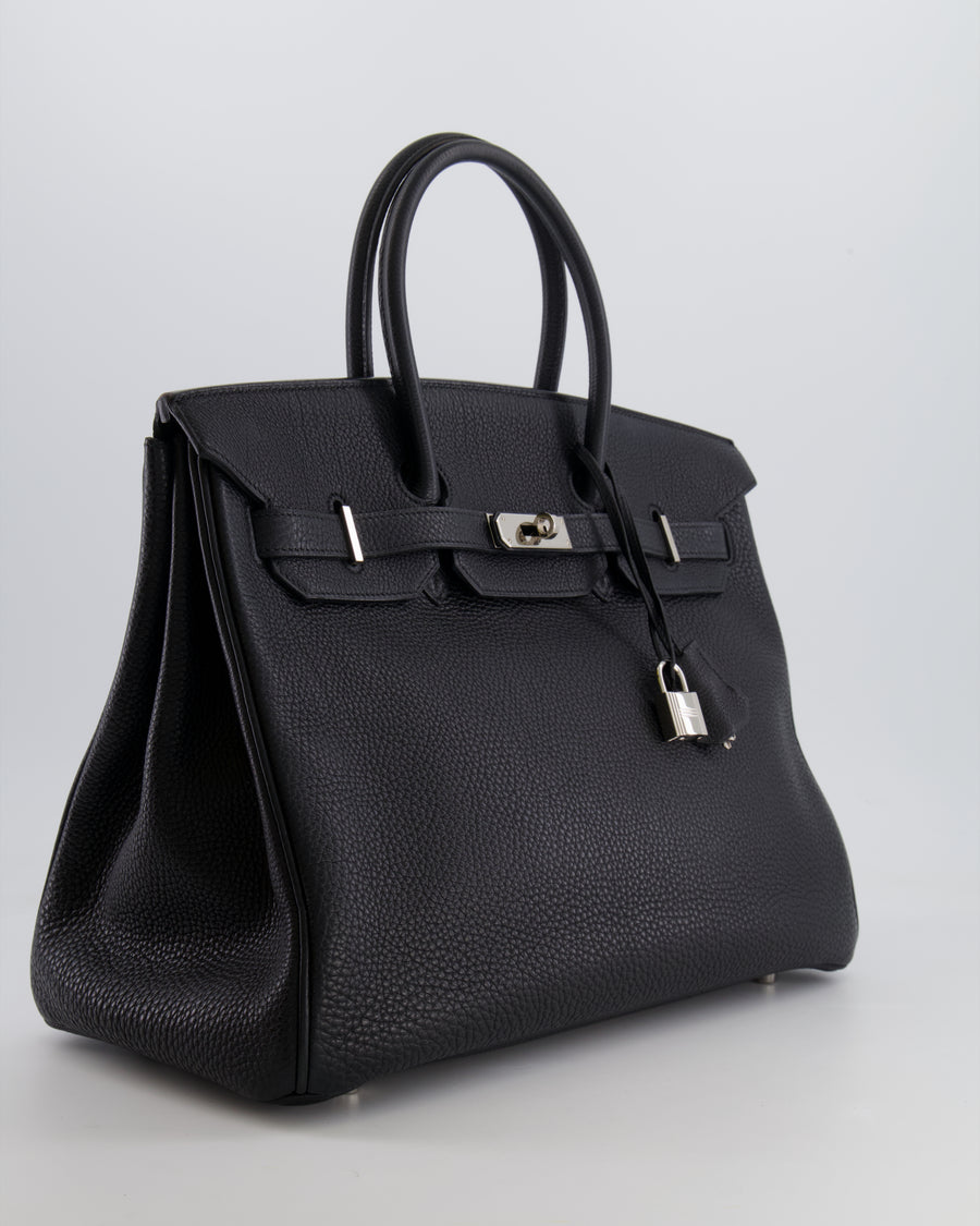 Hermès Birkin 35 Retourne Bag Black in Togo Leather with Palladium Hardware