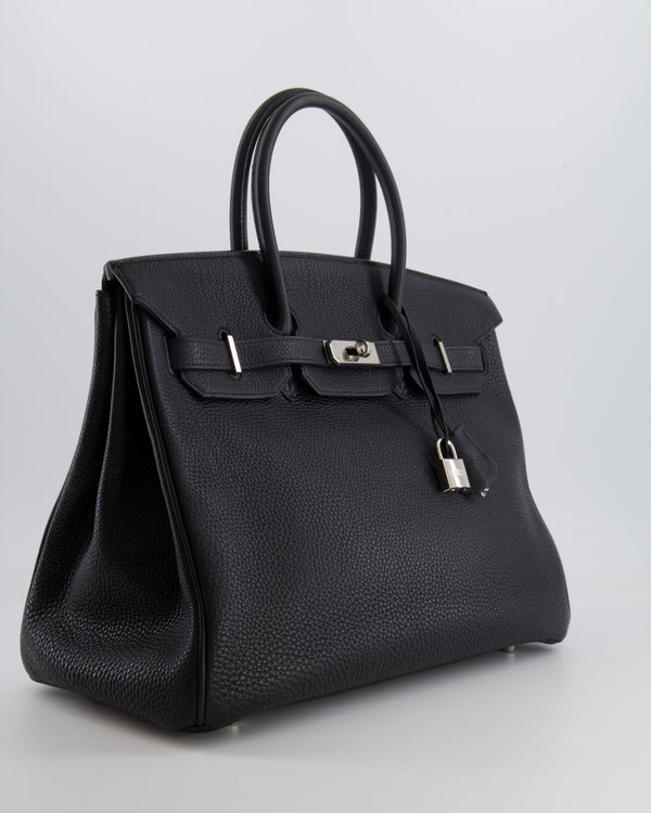 Hermès Birkin 35 Retourne Bag Black in Togo Leather with Palladium Hardware