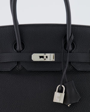Hermès Birkin 35 Retourne Bag Black in Togo Leather with Palladium Hardware
