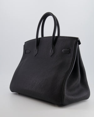 Hermès Birkin 35 Retourne Bag Black in Togo Leather with Palladium Hardware