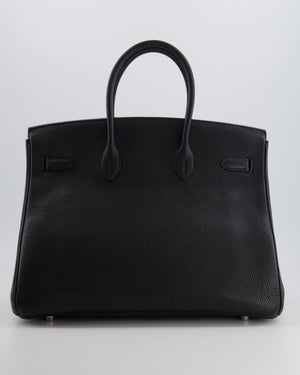 Hermès Birkin 35 Retourne Bag Black in Togo Leather with Palladium Hardware