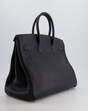 Hermès Birkin 35 Retourne Bag Black in Togo Leather with Palladium Hardware