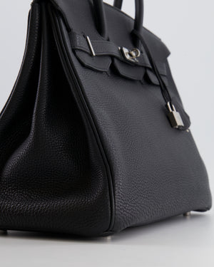 Hermès Birkin 35 Retourne Bag Black in Togo Leather with Palladium Hardware