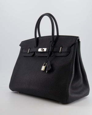 Hermès Birkin 35 Retourne Bag Black in Togo Leather with Palladium Hardware