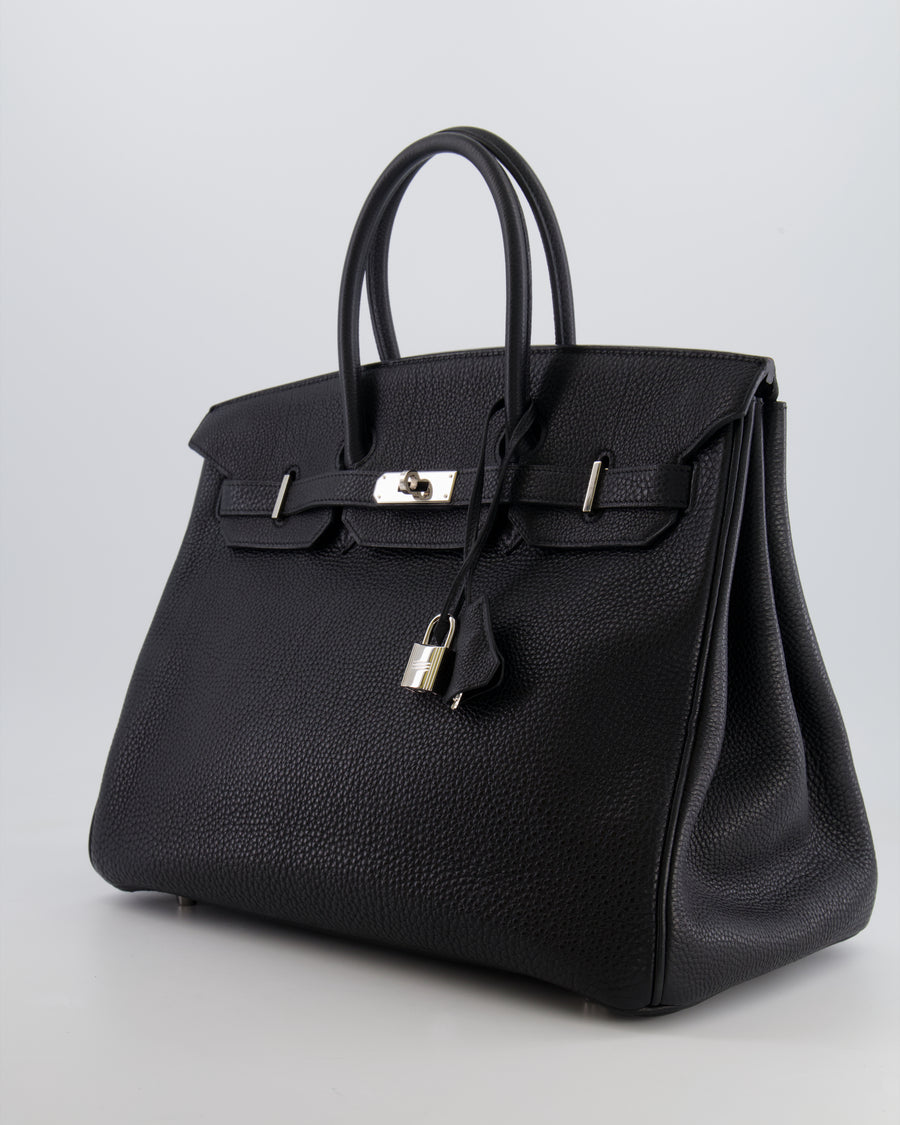 Hermès Birkin 35 Retourne Bag Black in Togo Leather with Palladium Hardware