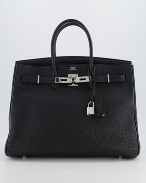 Hermès Birkin 35 Retourne Bag Black in Togo Leather with Palladium Hardware