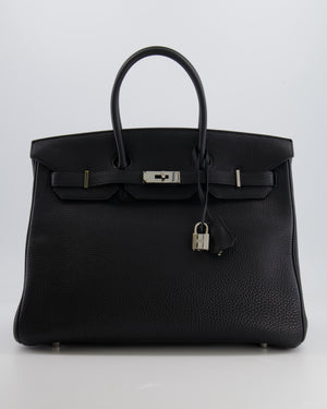 Hermès Birkin 35 Retourne Bag Black in Togo Leather with Palladium Hardware