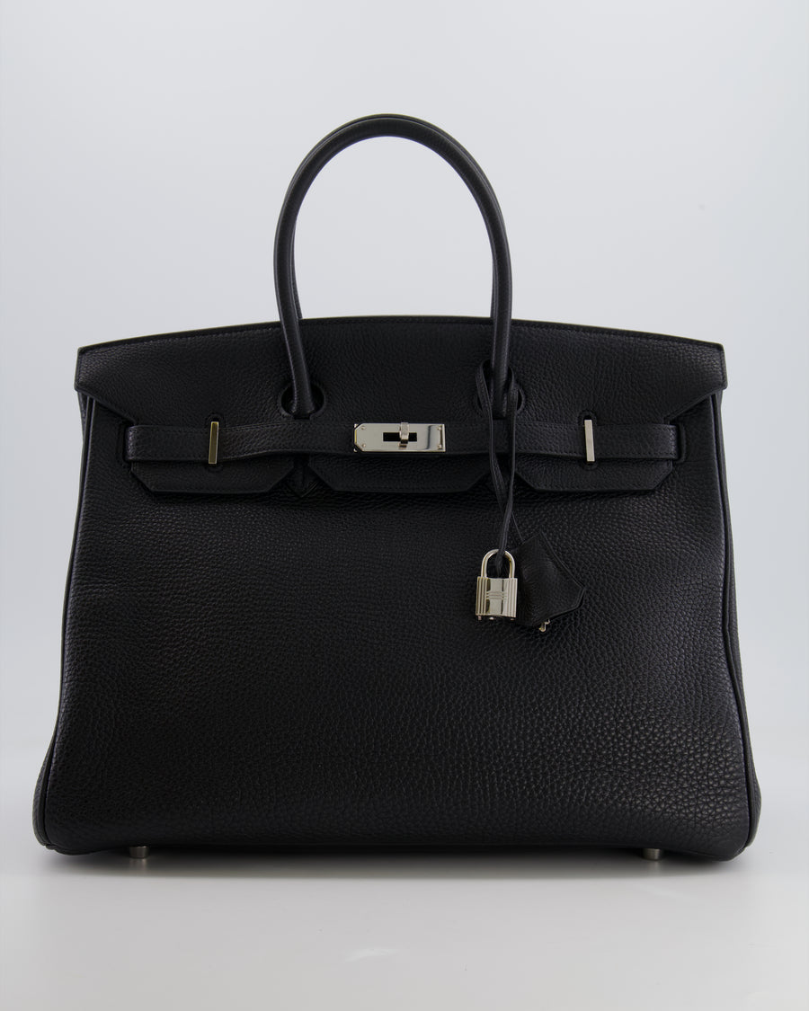 Hermès Birkin 35 Retourne Bag Black in Togo Leather with Palladium Hardware