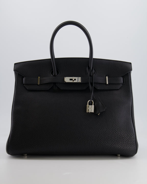 Hermès Birkin 35 Retourne Bag Black in Togo Leather with Palladium Hardware
