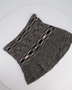 Missoni Black and Green Knitted Mini Skirt with Peplum IT 40 (UK 8)