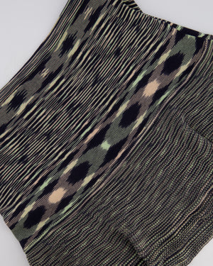 Missoni Black and Green Knitted Mini Skirt with Peplum IT 40 (UK 8)