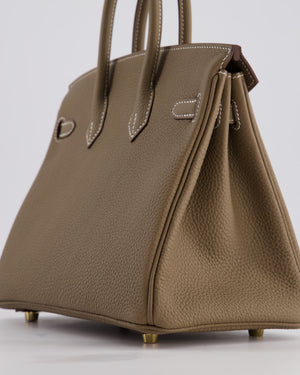 Hermès Birkin Retourne 25cm Bag in Etoupe Togo Leather with Gold Hardware