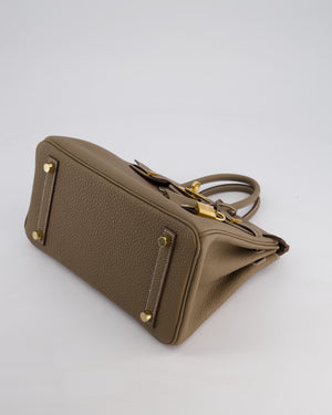 Hermès Birkin Retourne 25cm Bag in Etoupe Togo Leather with Gold Hardware