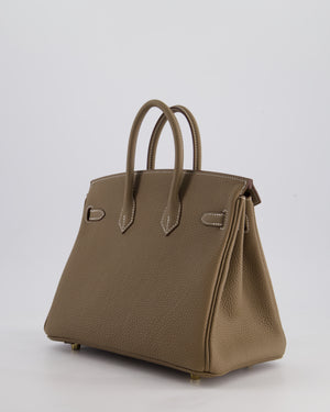 Hermès Birkin Retourne 25cm Bag in Etoupe Togo Leather with Gold Hardware