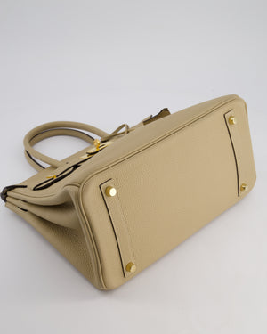 Hermès Birkin 30 Retourne Bag in Trench Togo Leather with Gold Hardware