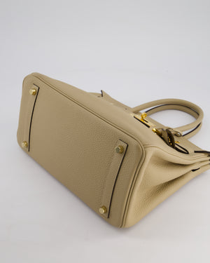 Hermès Birkin 30 Retourne Bag in Trench Togo Leather with Gold Hardware