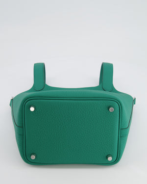 Hermès Picotin Lock Bag 18 in Clemence Leather Vert Vertigo with Palladium Hardware