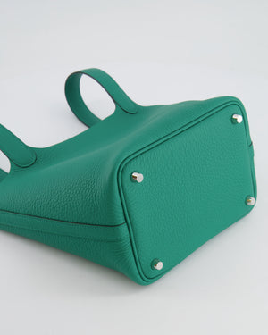 Hermès Picotin Lock Bag 18 in Clemence Leather Vert Vertigo with Palladium Hardware