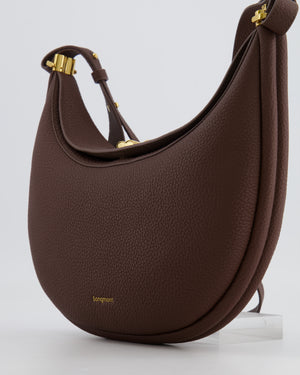 Songmont Brown Luna Shoulder Bag with Gold Hardware