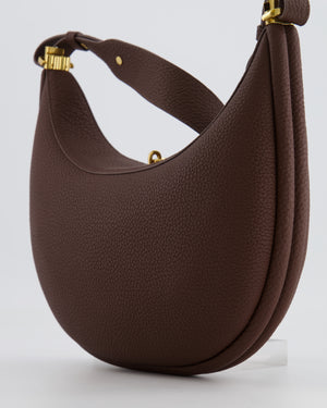 Songmont Brown Luna Shoulder Bag with Gold Hardware