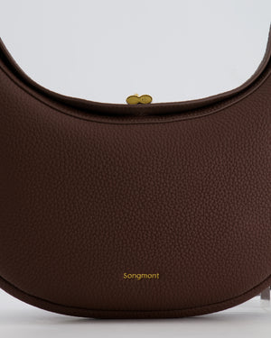 Songmont Brown Luna Shoulder Bag with Gold Hardware
