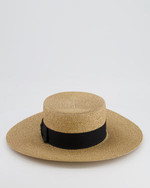Gucci Gold Metallic Hat with Black Band and Bee Logo Detail Size XS RRP £435