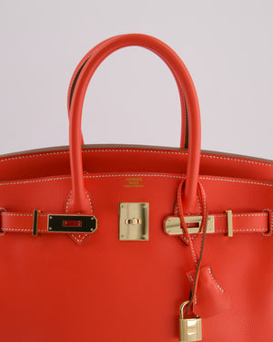 *HOT* Hermès Candy Birkin 30 Retourne Verso Bag in Rose Jaipur Epsom Leather, Gold Chèvre Interior with Permabrass Hardware