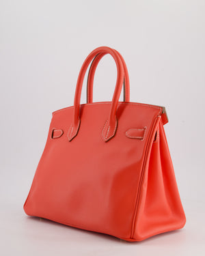 *HOT* Hermès Candy Birkin 30 Retourne Verso Bag in Rose Jaipur Epsom Leather, Gold Chèvre Interior with Permabrass Hardware