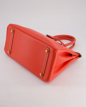 *HOT* Hermès Candy Birkin 30 Retourne Verso Bag in Rose Jaipur Epsom Leather, Gold Chèvre Interior with Permabrass Hardware