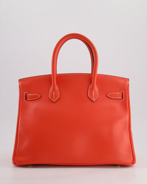 *HOT* Hermès Candy Birkin 30 Retourne Verso Bag in Rose Jaipur Epsom Leather, Gold Chèvre Interior with Permabrass Hardware