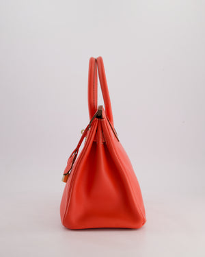 *HOT* Hermès Candy Birkin 30 Retourne Verso Bag in Rose Jaipur Epsom Leather, Gold Chèvre Interior with Permabrass Hardware