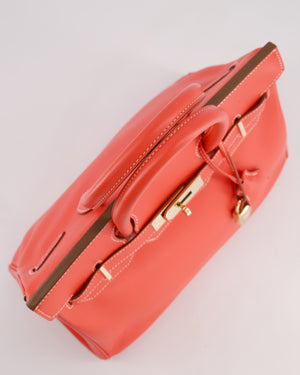 *HOT* Hermès Candy Birkin 30 Retourne Verso Bag in Rose Jaipur Epsom Leather, Gold Chèvre Interior with Permabrass Hardware
