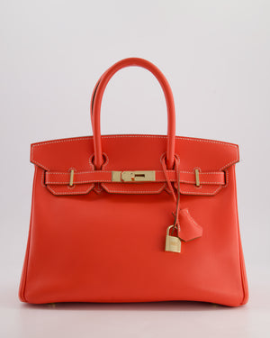 *HOT* Hermès Candy Birkin 30 Retourne Verso Bag in Rose Jaipur Epsom Leather, Gold Chèvre Interior with Permabrass Hardware