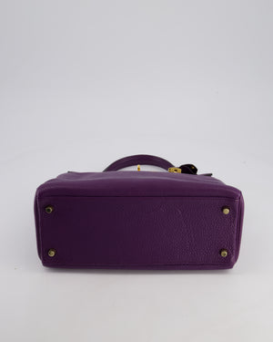 Hermès Kelly Retourne Bag 28cm in Ultraviolet Clemence Leather with Gold Hardware