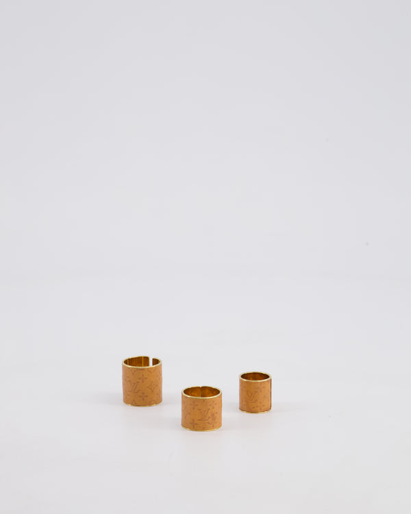 Louis Vuitton Beige Monogram Ring Skin 3 Set Size M